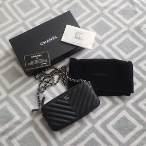 SOLD! - Chanel Chevron Double Zip WOC (Limited Edition)